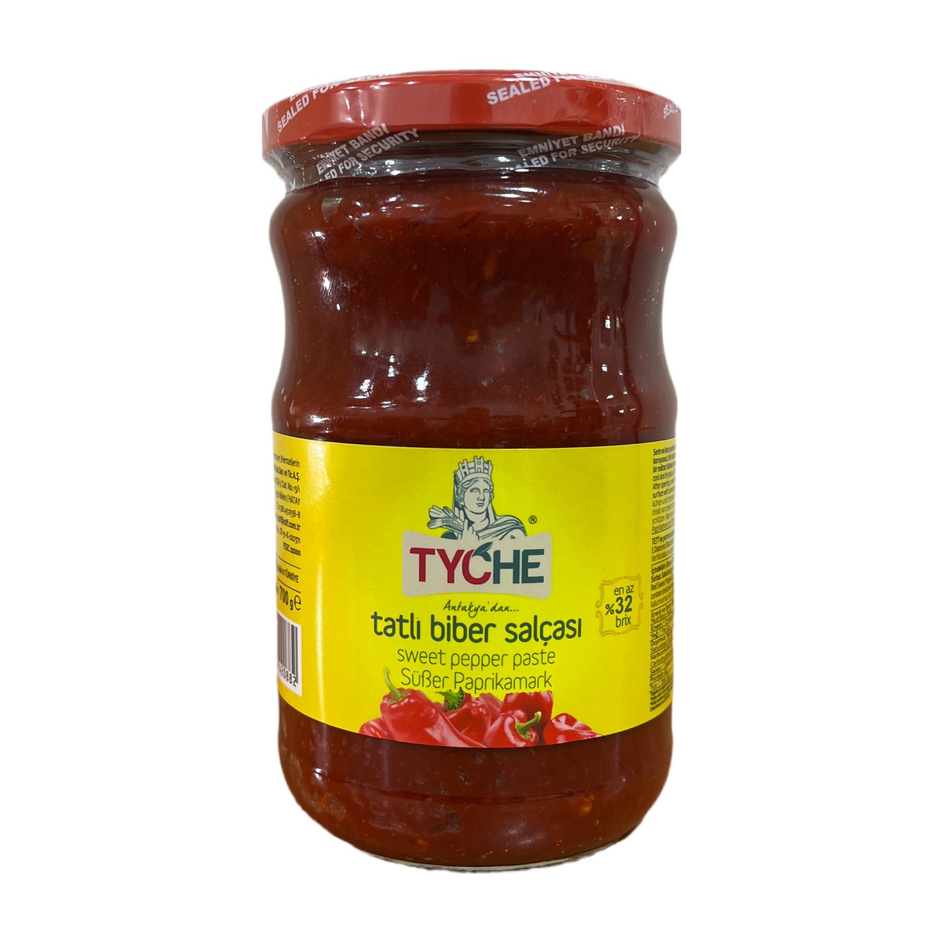 Tatlı Biber Salçası 700 g Cam Kavanoz (AZ TUZLU)